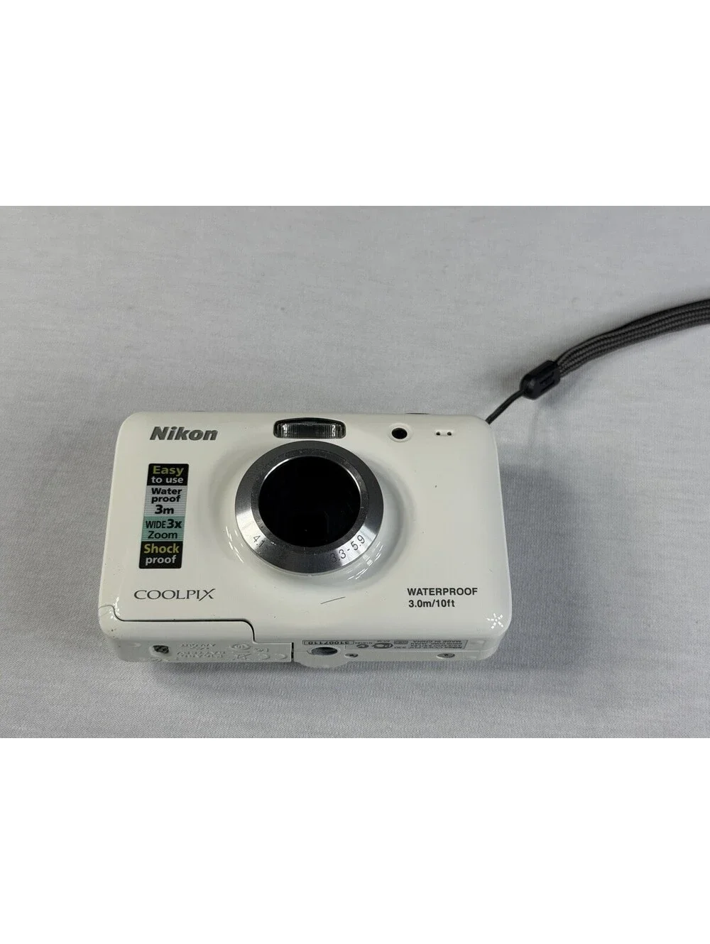 Nikon Coolpix S30 10.1MP Water Proof Digital Camera White